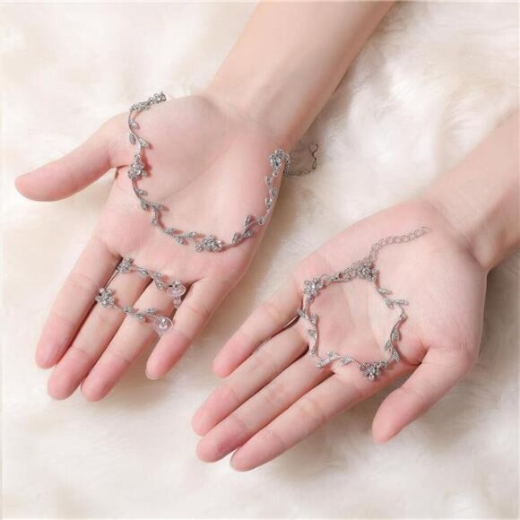 3 Piece Bridal Jewelry Set Crystal Necklace Earrings Bracelet Wedding Rhinestone - Picture 3 of 8